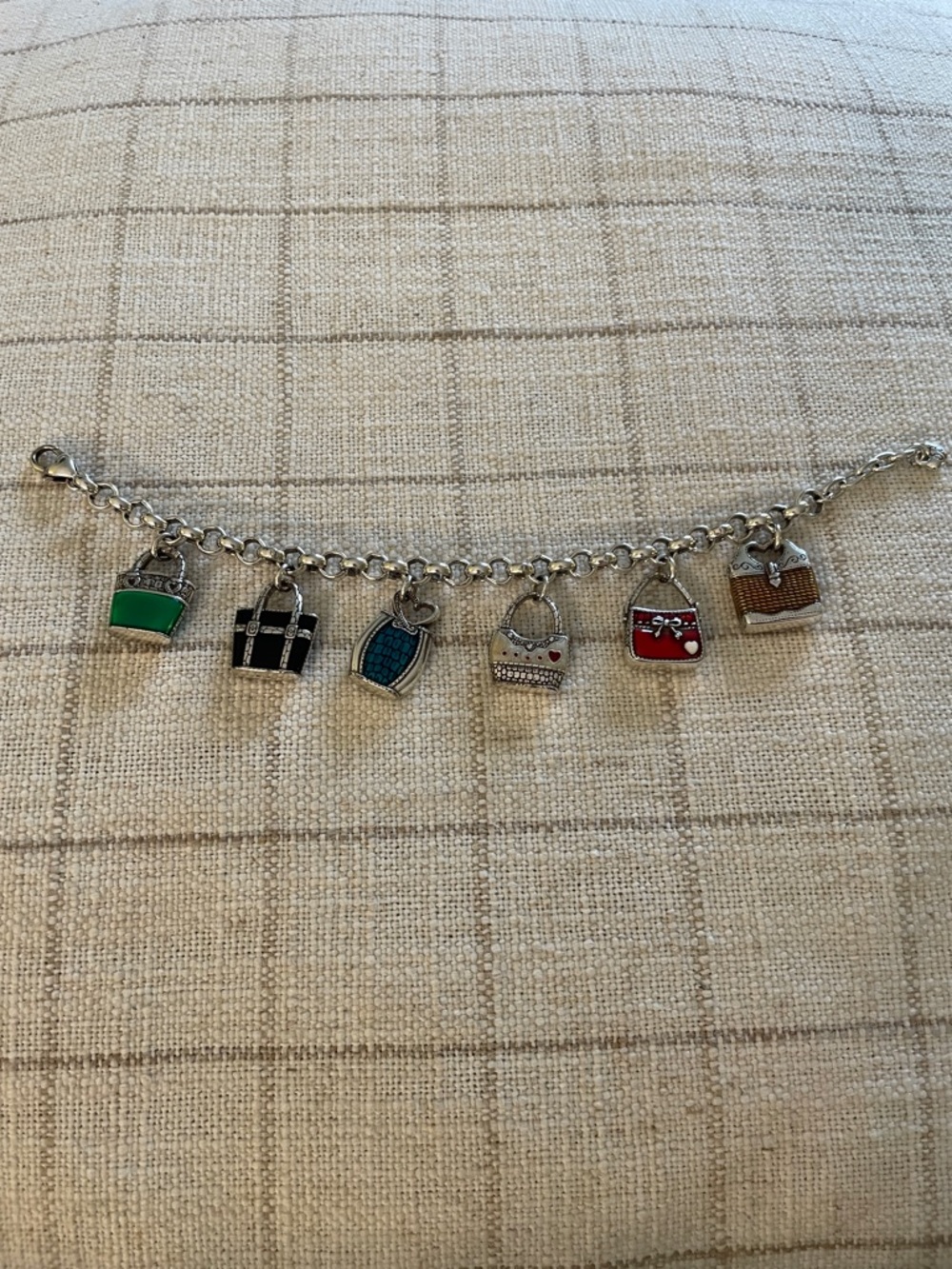 Brighton Enamel Handbag Charm Bracelet - Picture 11 of 13